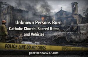 Cross River: Unknown Persons Burn Catholic Church, Sacred Items, and Vehicles