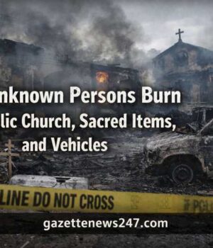 Cross River: Unknown Persons Burn Catholic Church, Sacred Items, and Vehicles