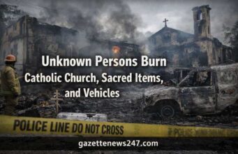 Cross River: Unknown Persons Burn Catholic Church, Sacred Items, and Vehicles