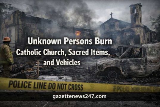 Cross River: Unknown Persons Burn Catholic Church, Sacred Items, and Vehicles