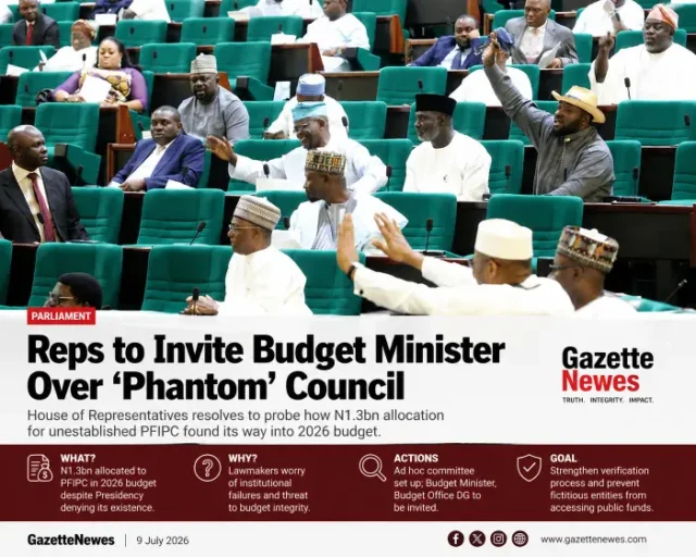 PFIPC Budget Controversy Explained- Why the House Wants Answers Over the N1.3bn Allocation