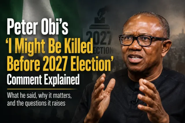 Peter Obi's 'I Might Be Killed Before 2027 Election' Comment Explained