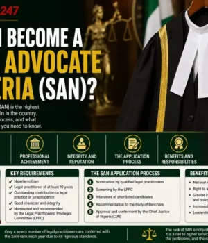 Who Can Become a Senior Advocate of Nigeria (SAN)? Eligibility, Requirements and Application Process Explained